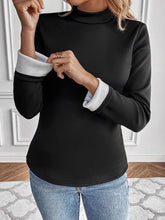 Mock Neck Long Sleeve T-Shirt Black OutfitFlow